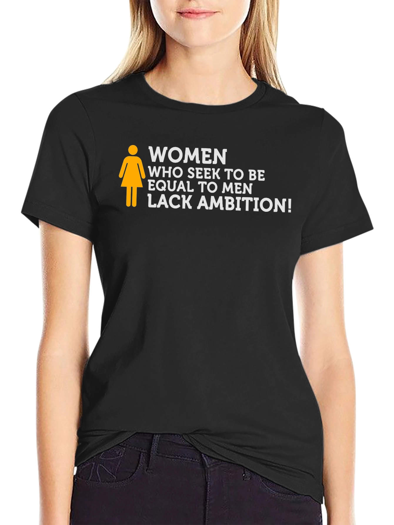 Women Lack Ambition Slogan Tee