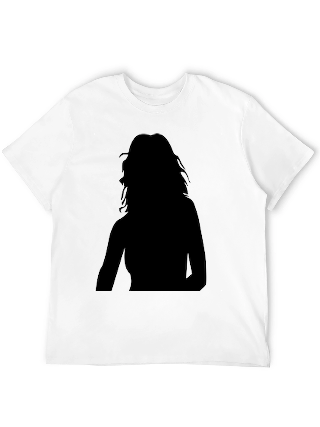 Mens Black T-Shirt with Silhouette Design