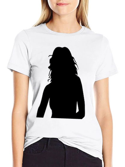 Mens Black T-Shirt with Silhouette Design
