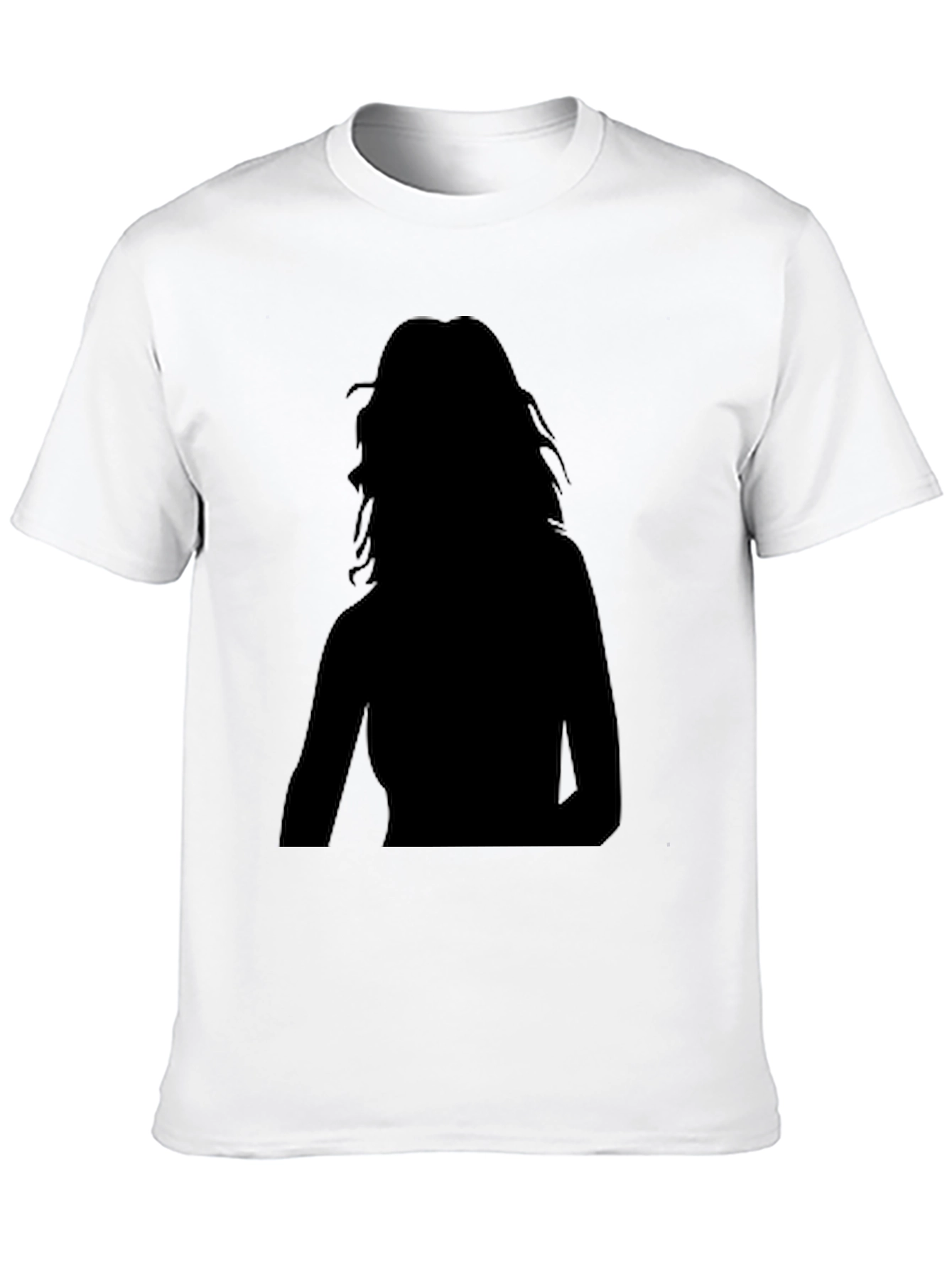 Mens Black T-Shirt with Silhouette Design