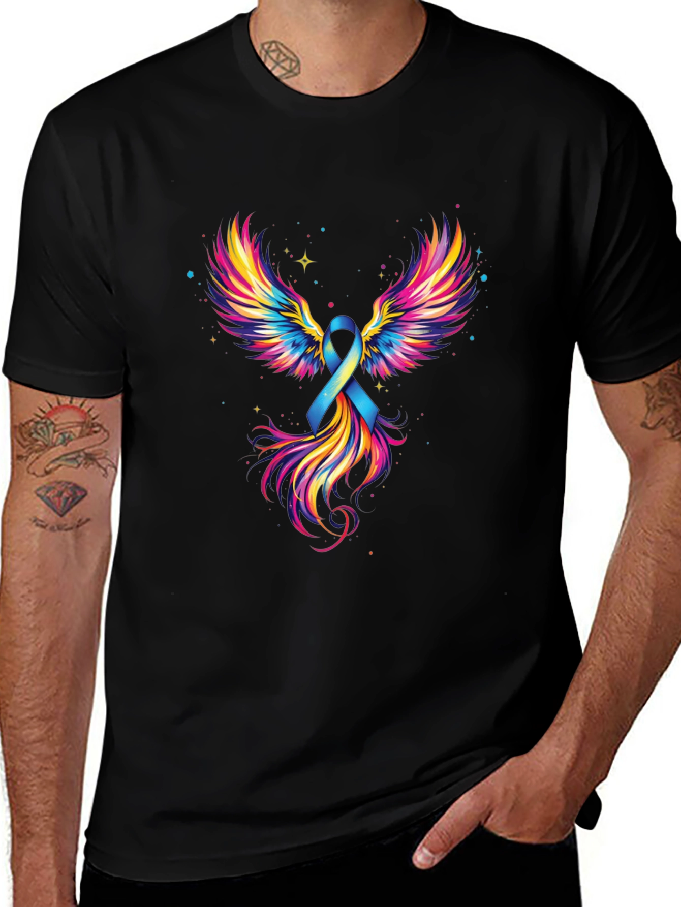 Ribbon Wings Graphic Tee - Awareness Shirt