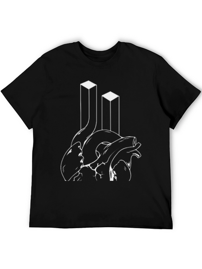 Heart & Towers Graphic Black T-Shirt