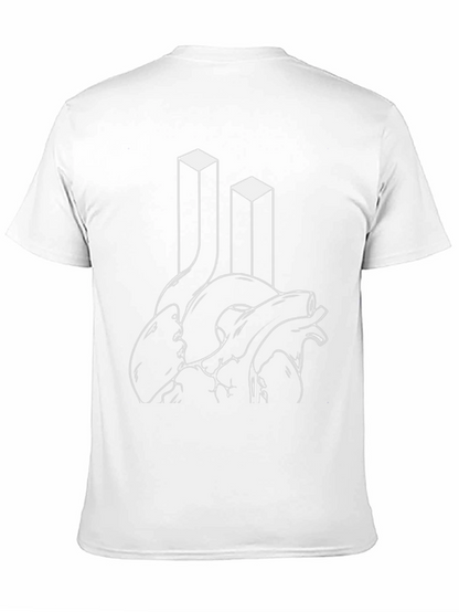 Heart & Towers Graphic Black T-Shirt