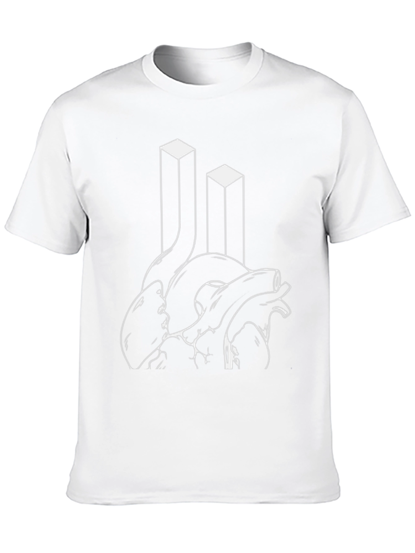 Heart & Towers Graphic Black T-Shirt