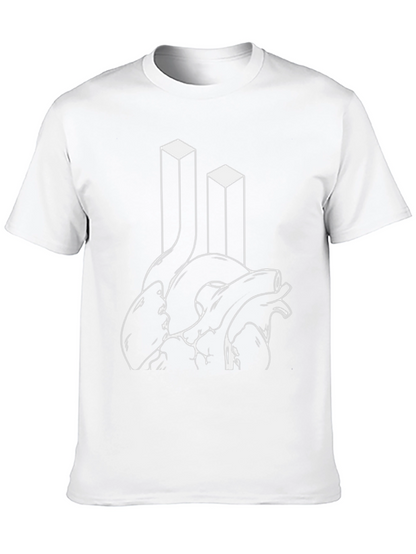 Heart & Towers Graphic Black T-Shirt