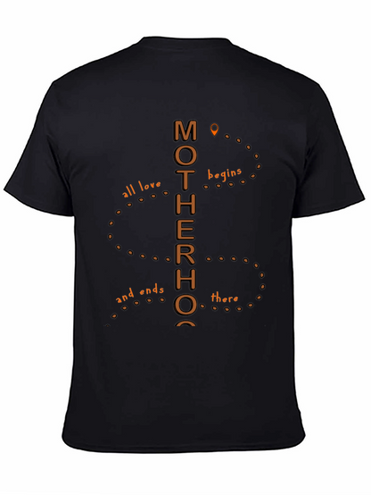 Motherhood Graphic Tee - All Love Begins There T-Shirt