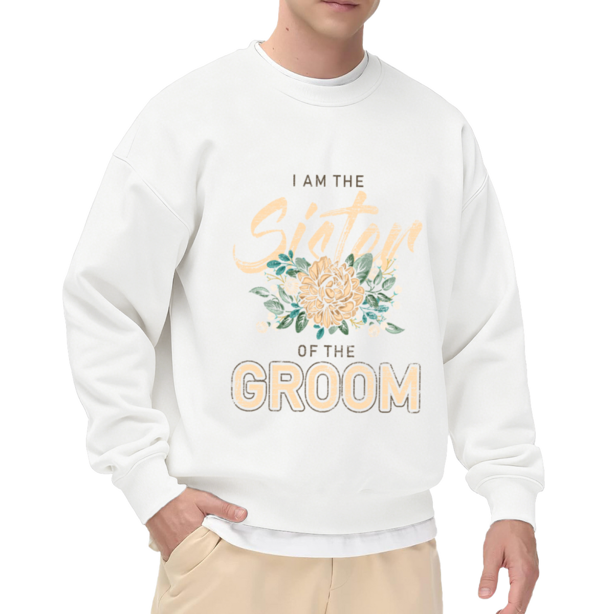 Sister of the Groom Sweatshirt - Floral Wedding Crewneck, Bridal Party Gift Pullover, Engagement Bachelorette Sweatshirt, Wedding Rehearsal Top