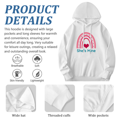 Trendy Hooded Sweatshirt - Inspirational Quote