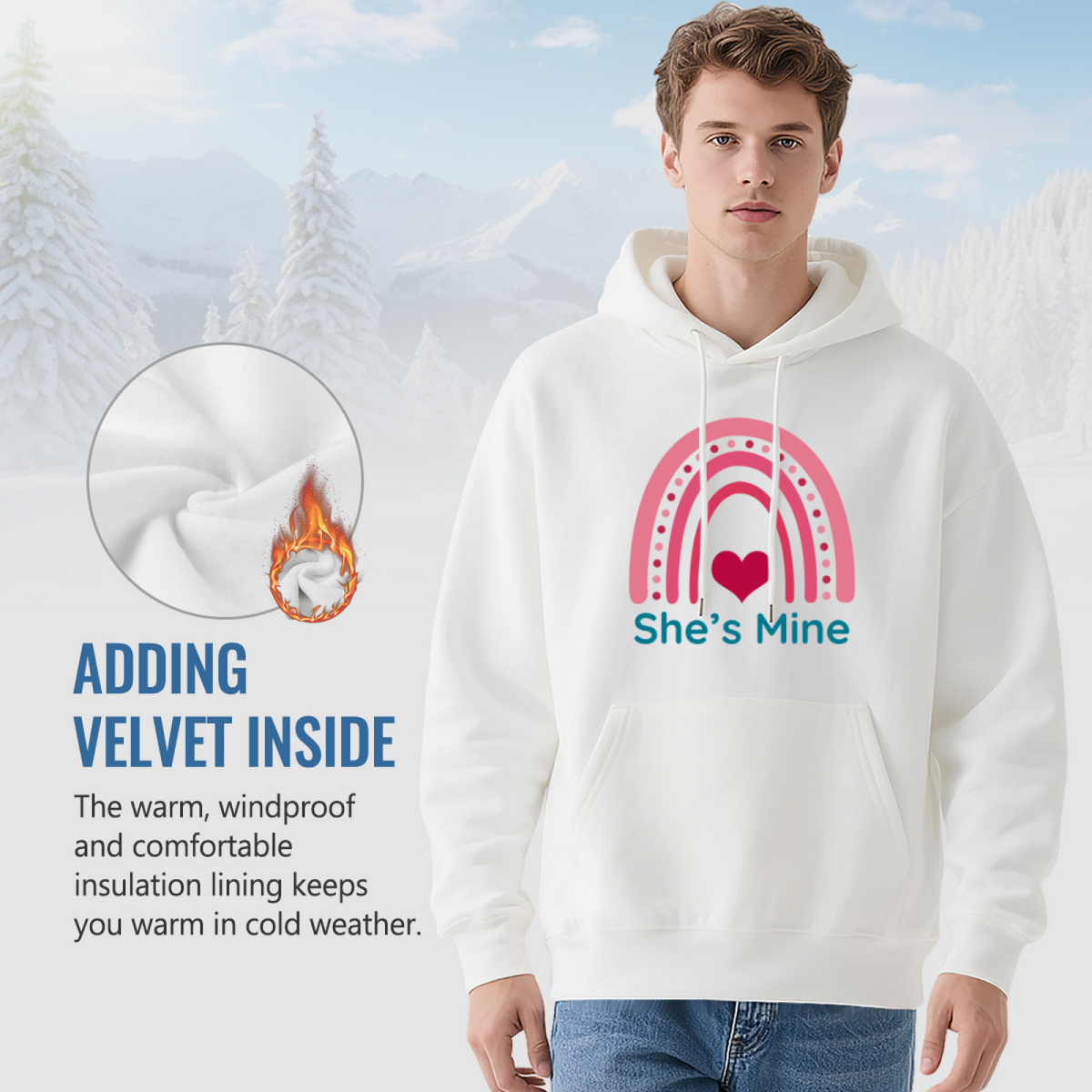 Trendy Hooded Sweatshirt - Inspirational Quote
