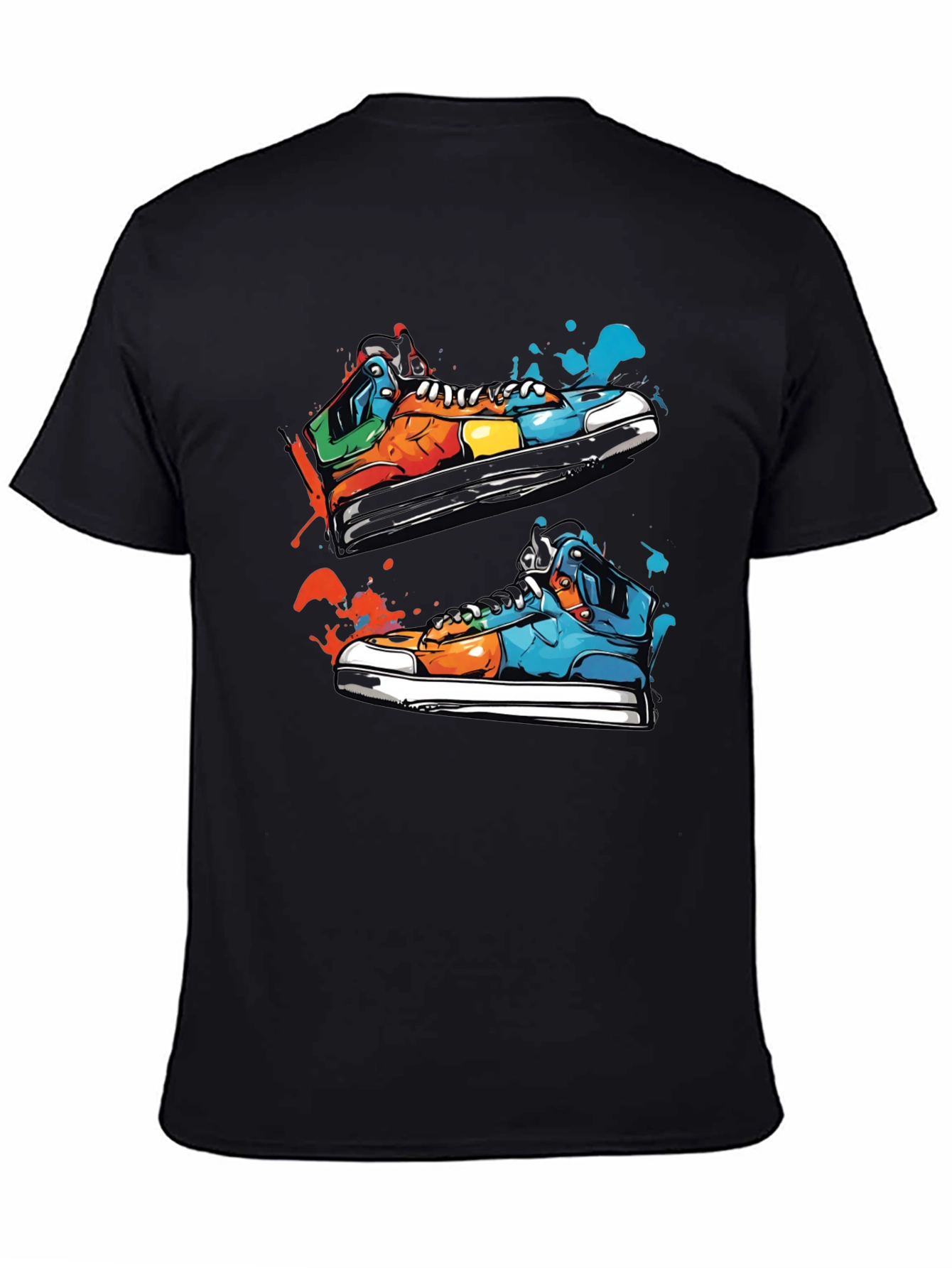 Sneaker Art Black T-Shirt