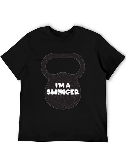 Im a Swinger Kettlebell Black Graphic Tee