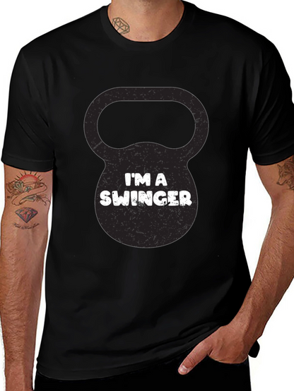 Im a Swinger Kettlebell Black Graphic Tee