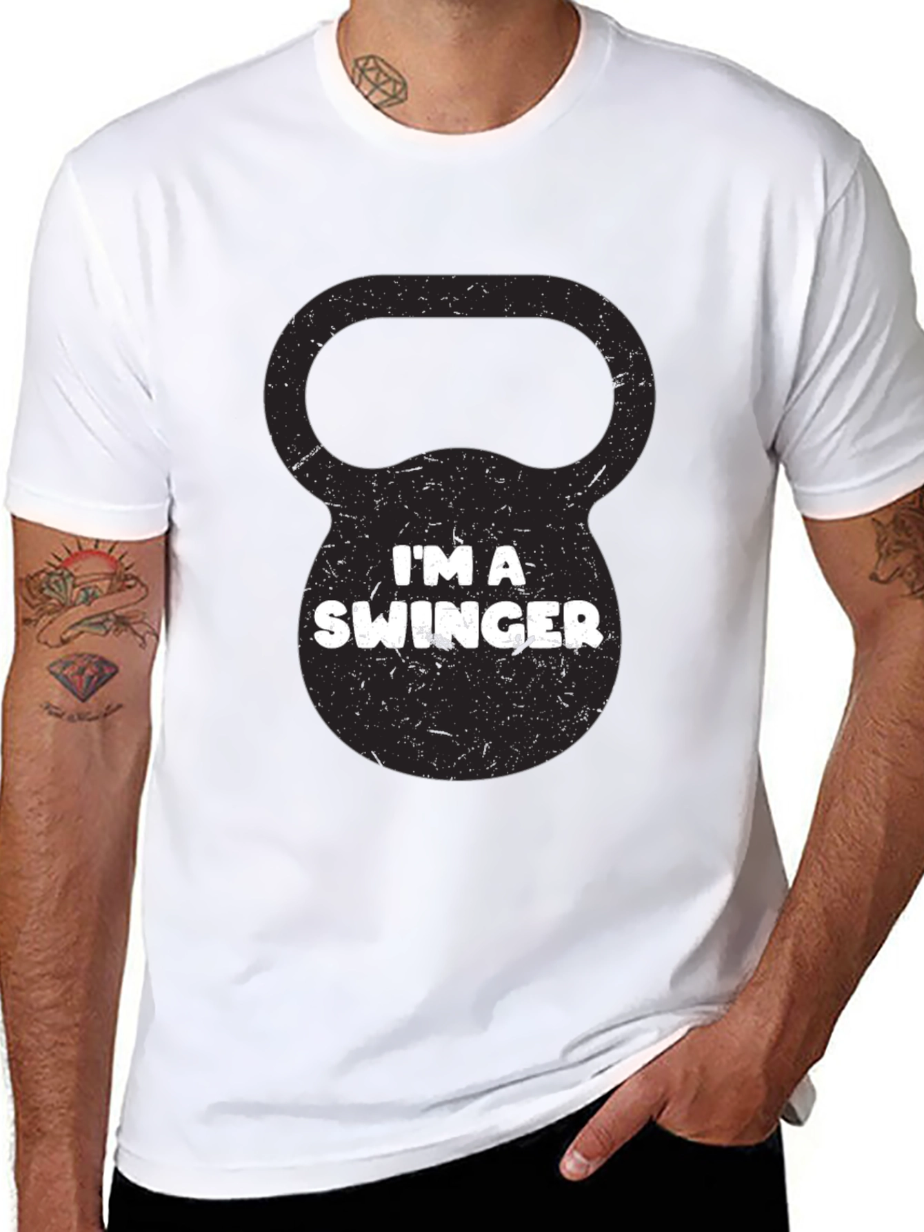 Im a Swinger Kettlebell Black Graphic Tee
