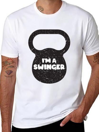 Im a Swinger Kettlebell Black Graphic Tee