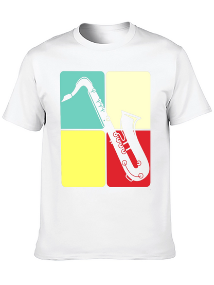 Saxophone Graphic Tee | Retro Musical Shirt