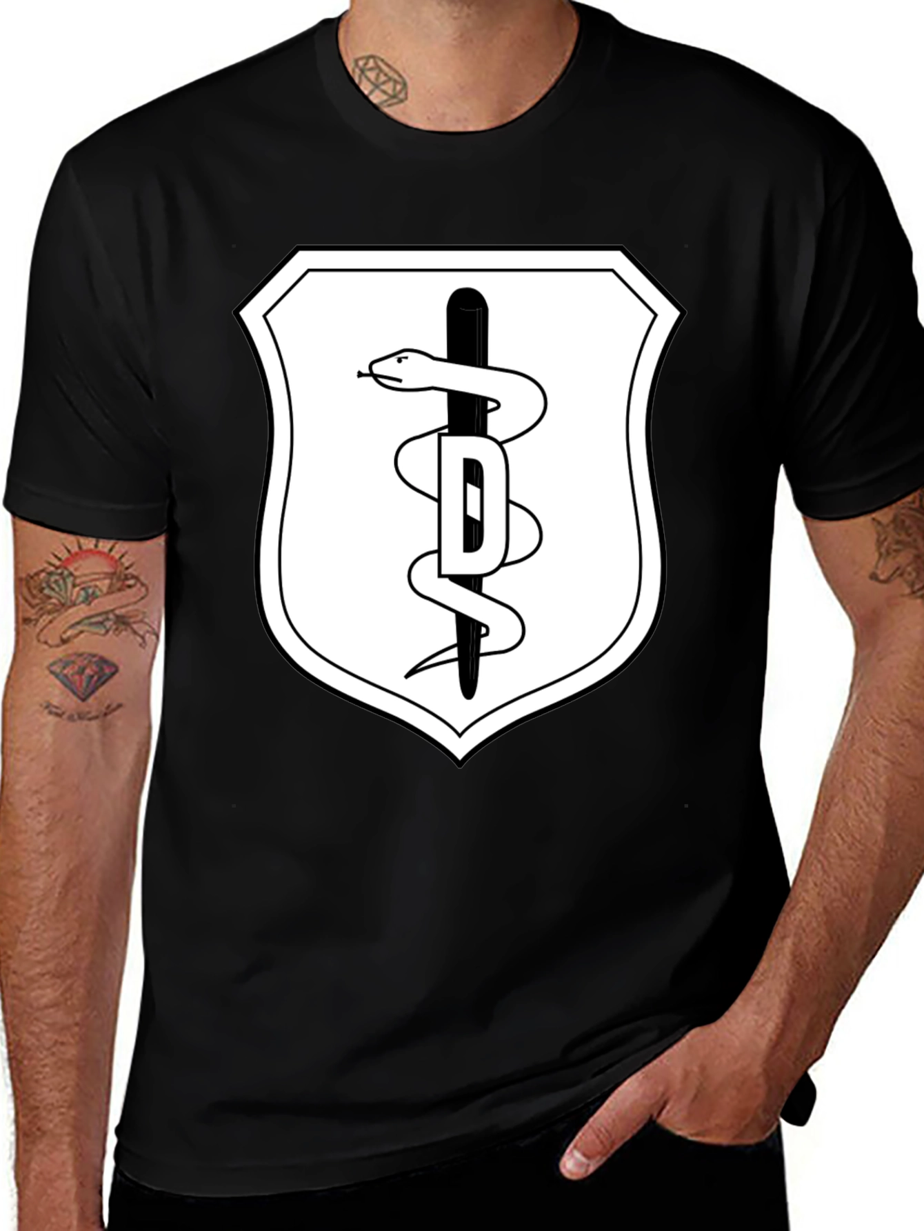 DDS Snake Rod T-Shirt Black
