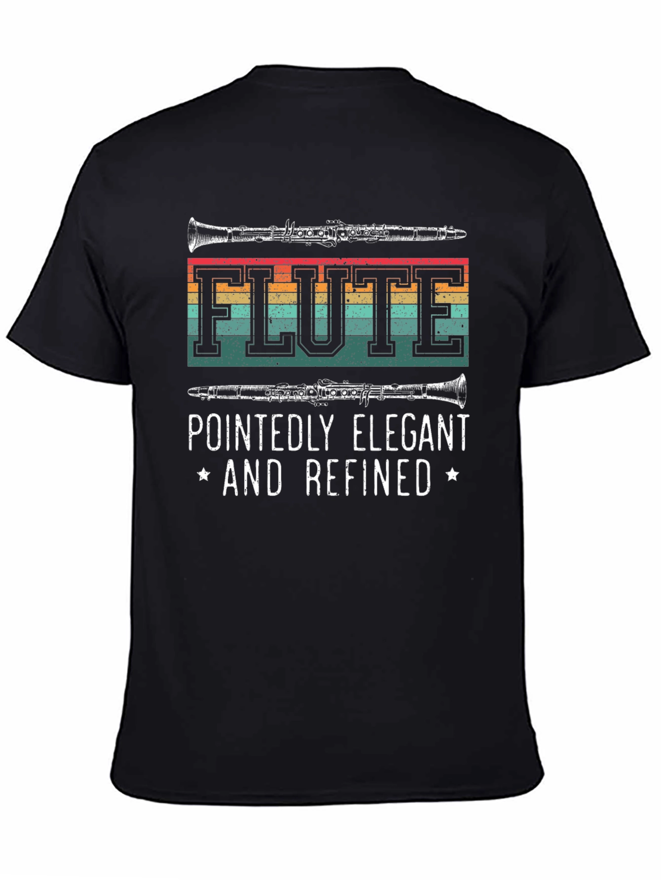 Flute Player T-Shirt - Pointedly Elegant & Refined