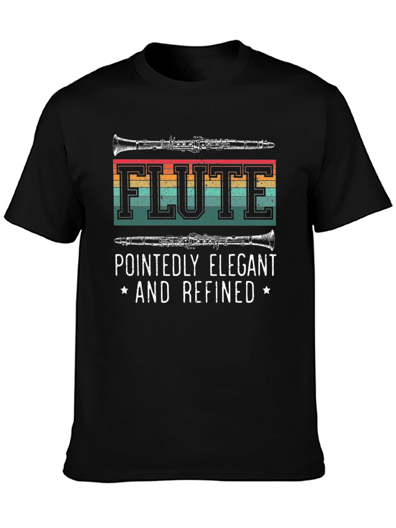 Flute Player T-Shirt - Pointedly Elegant & Refined