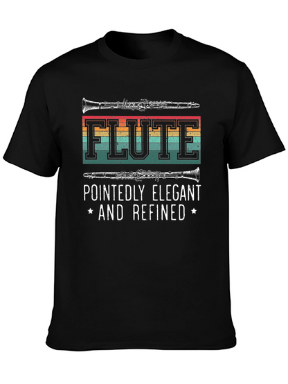 Flute Player T-Shirt - Pointedly Elegant & Refined