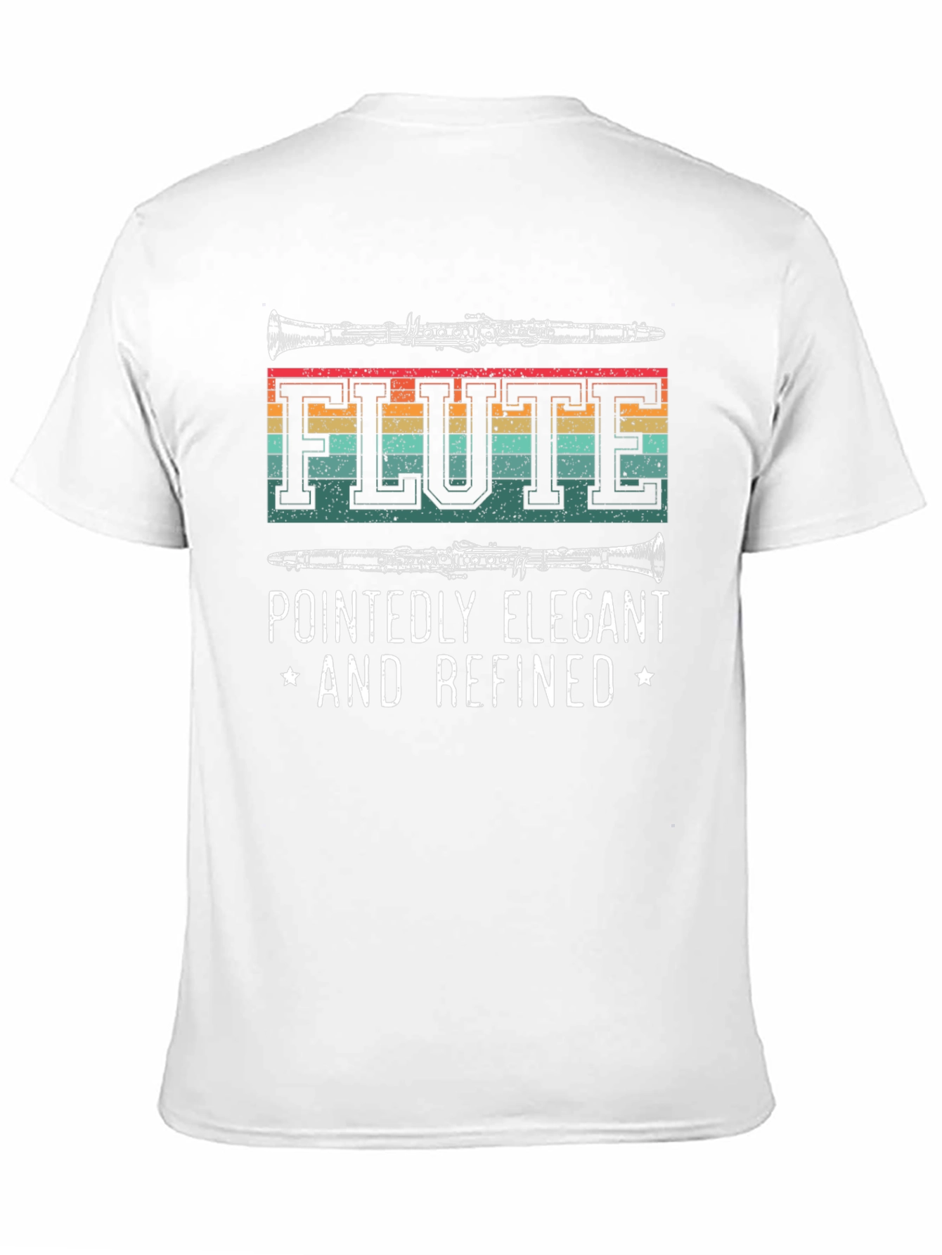 Flute Player T-Shirt - Pointedly Elegant & Refined
