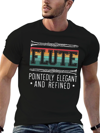 Flute Player T-Shirt - Pointedly Elegant & Refined