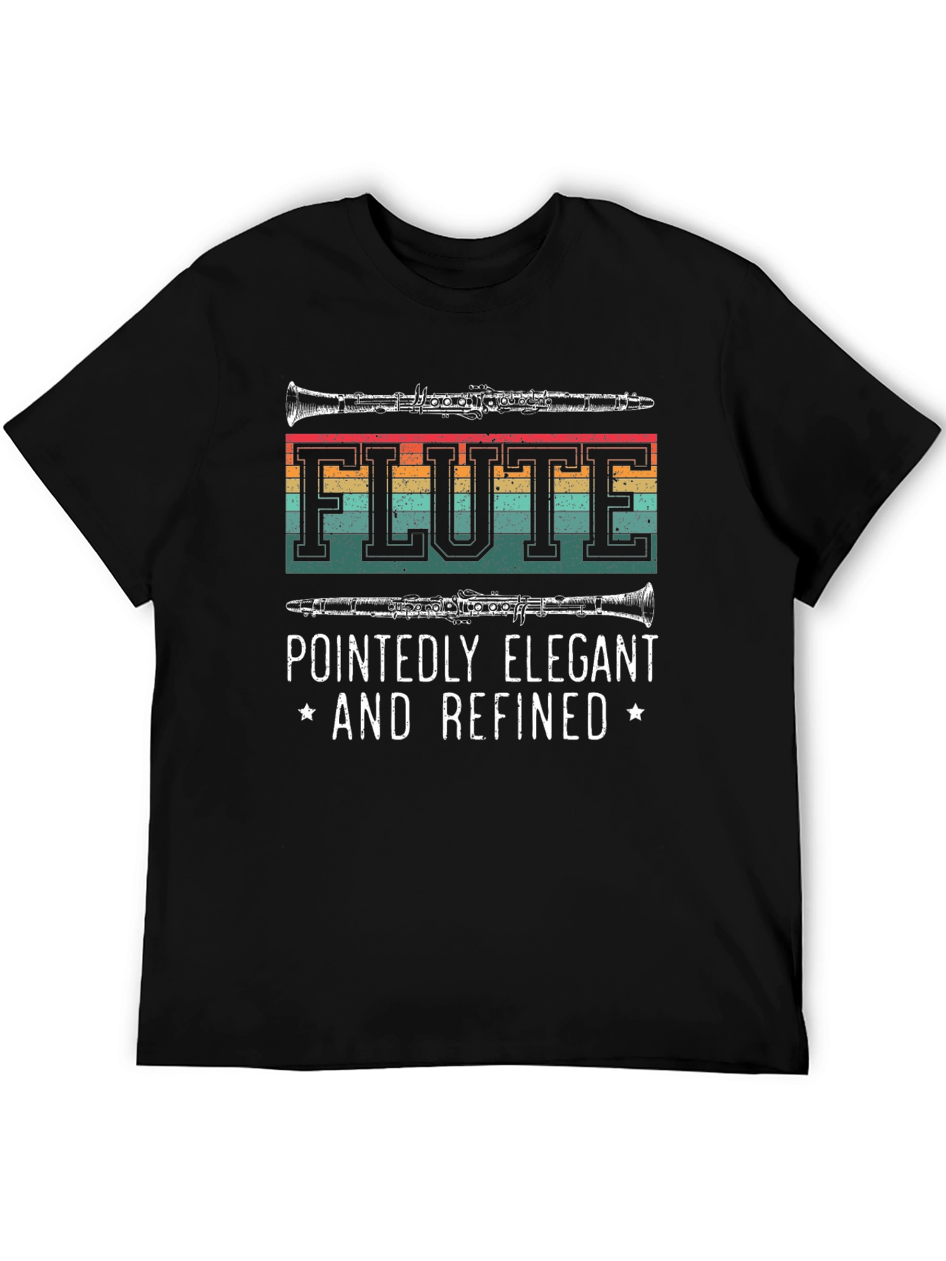 Flute Player T-Shirt - Pointedly Elegant & Refined