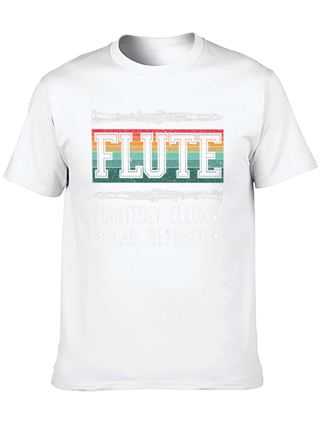 Flute Player T-Shirt - Pointedly Elegant & Refined