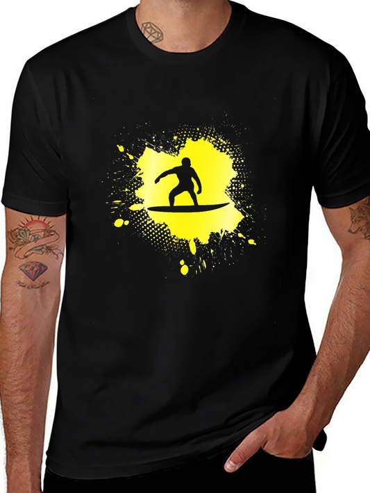 Surfer Graphic Black T-Shirt