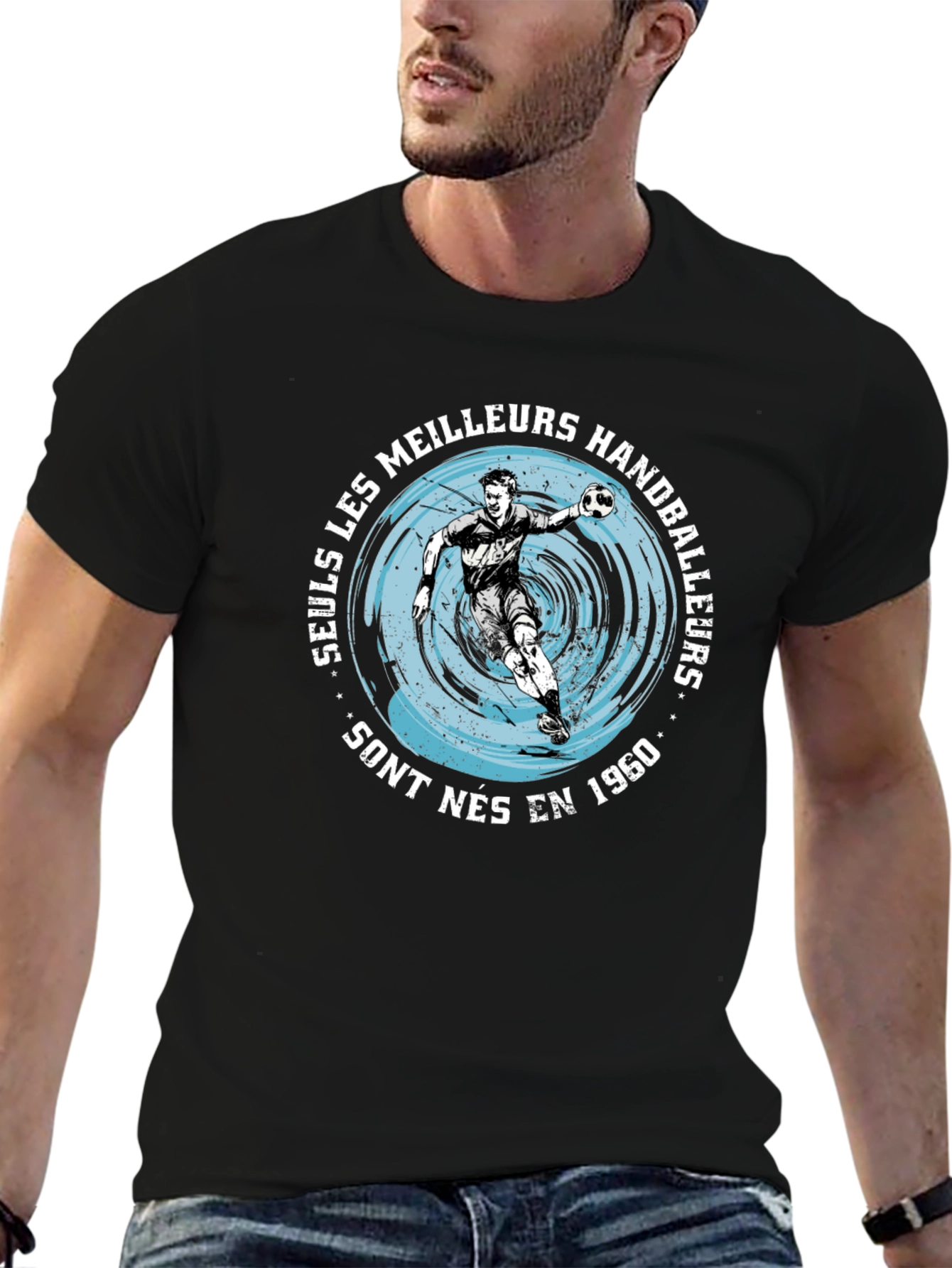 Handball Player Graphic T-Shirt