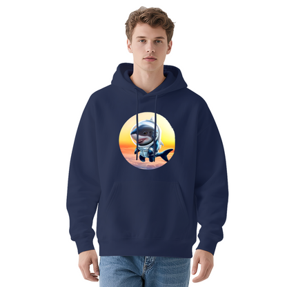 Unisex Graphic Hoodie - Circular Graphic Shark