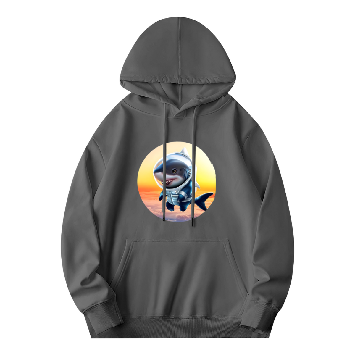 Unisex Graphic Hoodie - Circular Graphic Shark