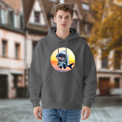 Unisex Graphic Hoodie - Circular Graphic Shark