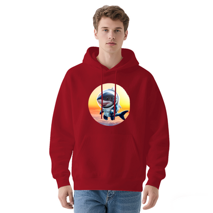 Unisex Graphic Hoodie - Circular Graphic Shark