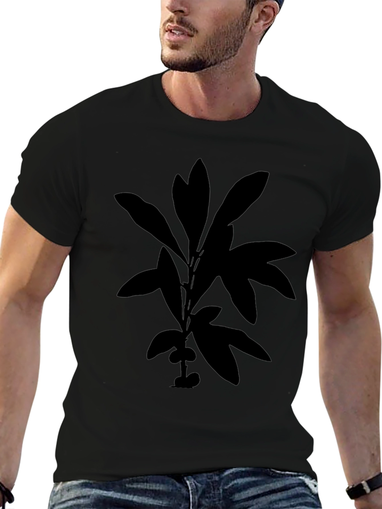 Botanical Silhouette Black T-Shirt