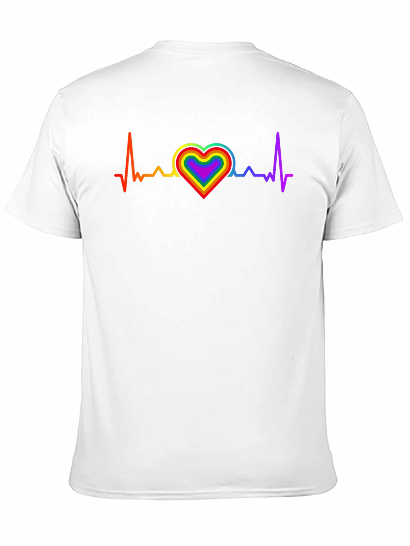 LGBT Heartbeat Black Graphic Tee