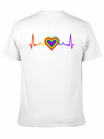 LGBT Heartbeat Black Graphic Tee