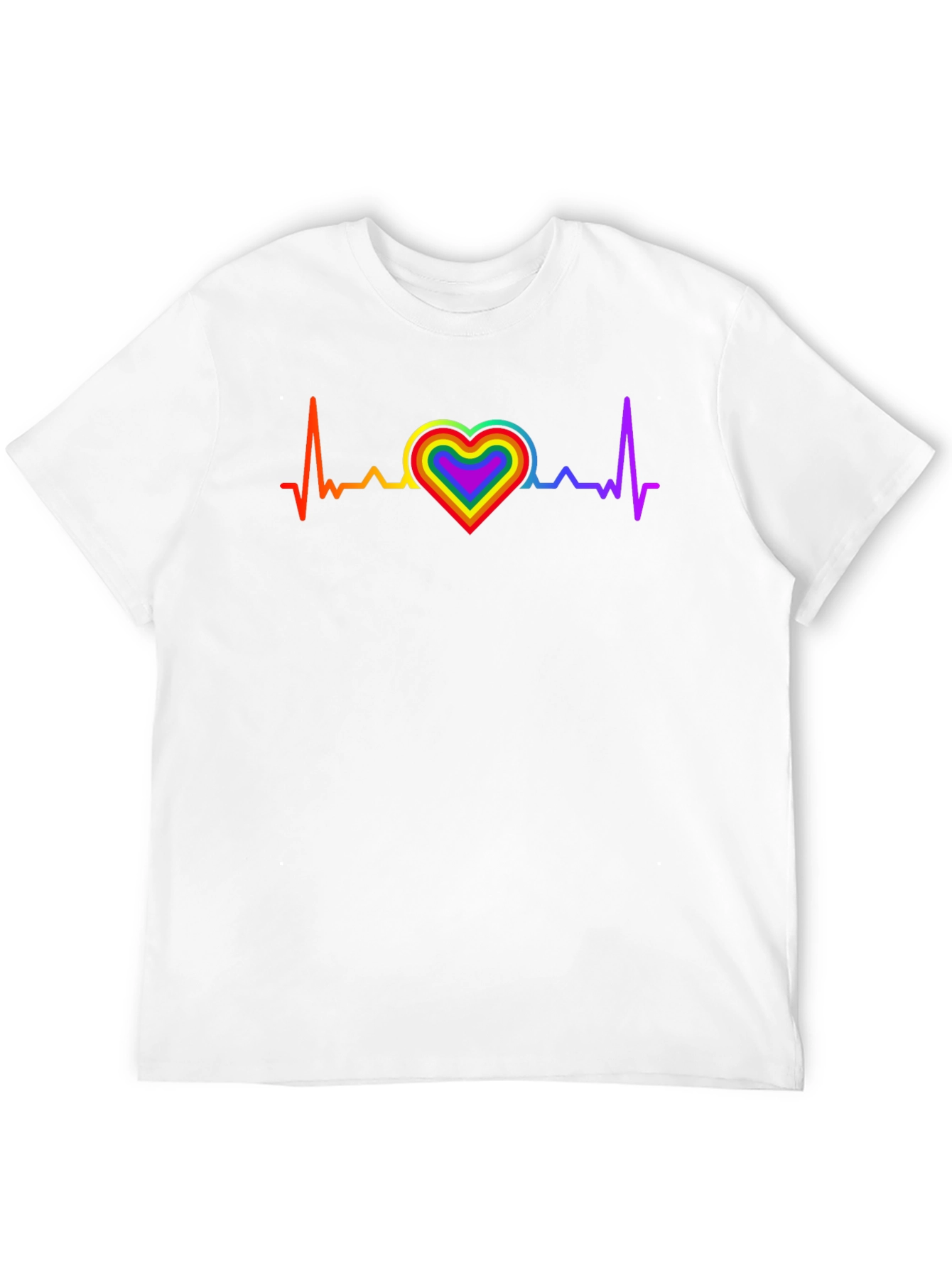 LGBT Heartbeat Black Graphic Tee