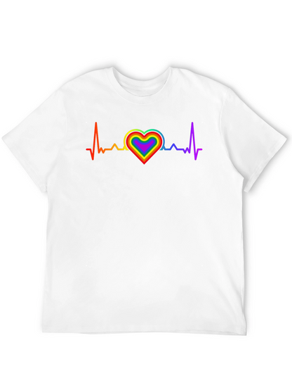 LGBT Heartbeat Black Graphic Tee