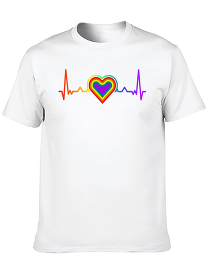 LGBT Heartbeat Black Graphic Tee