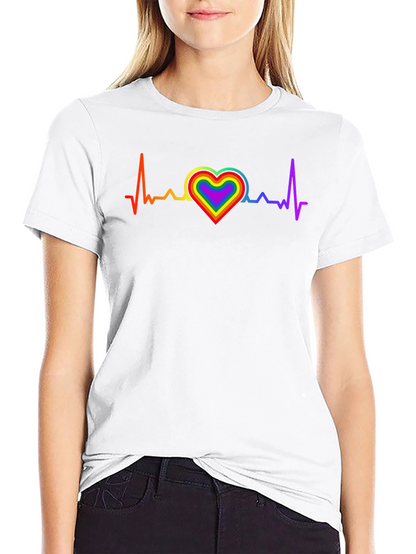 LGBT Heartbeat Black Graphic Tee