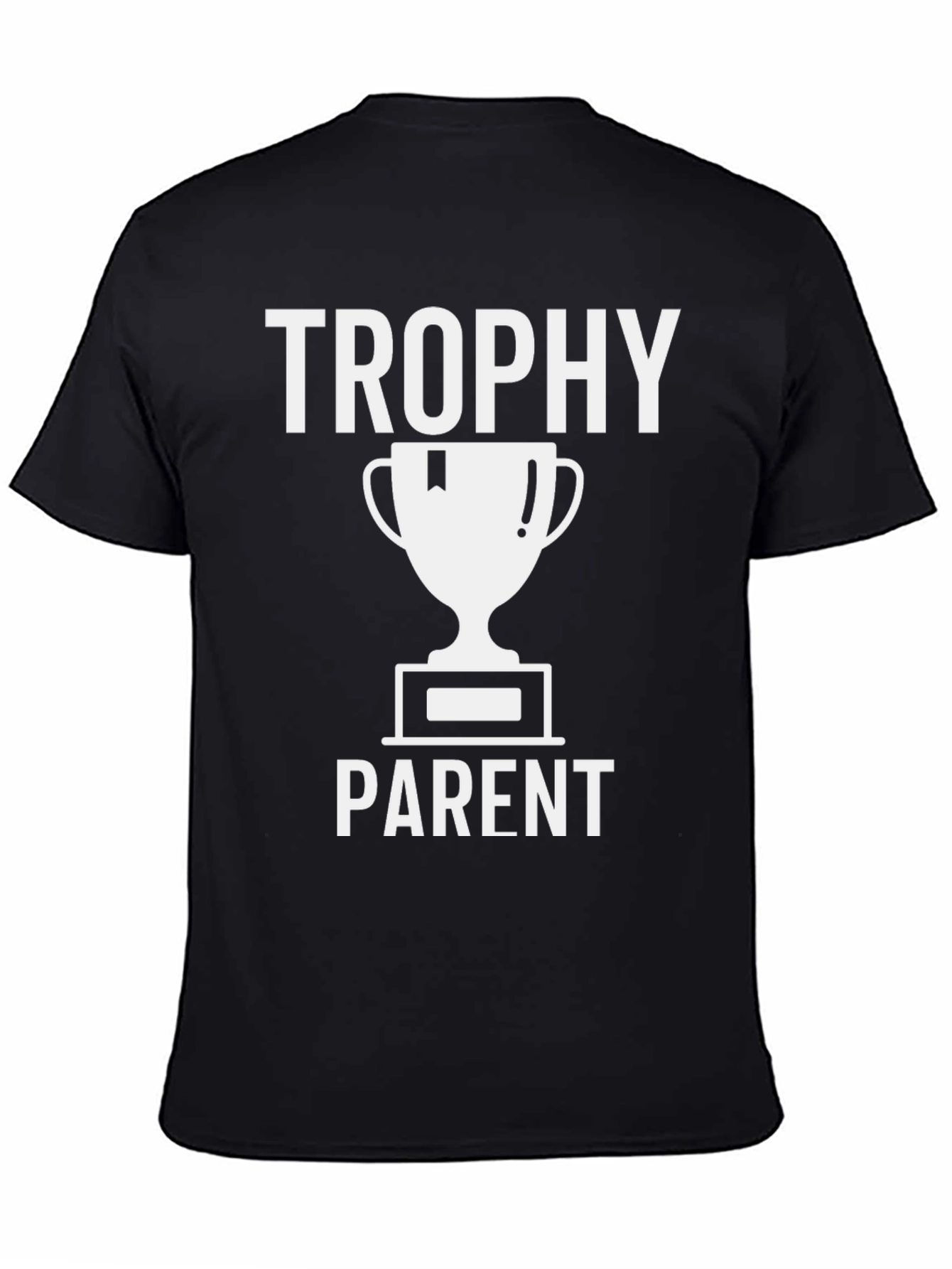 Trophy Parent Graphic T-Shirt - Black Crew Neck Tee