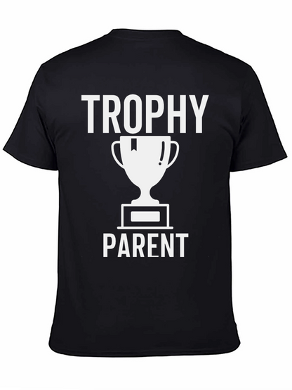 Trophy Parent Graphic T-Shirt - Black Crew Neck Tee