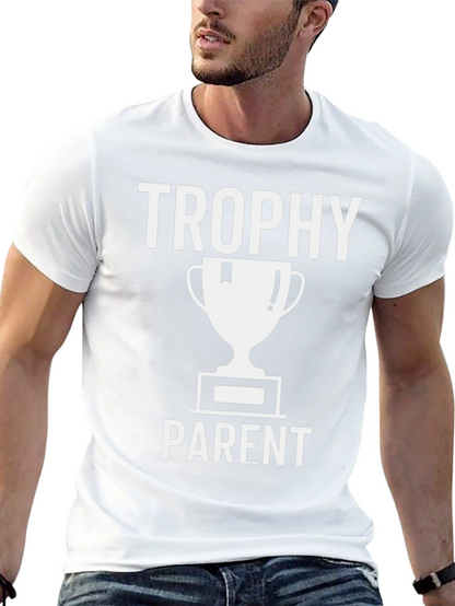 Trophy Parent Graphic T-Shirt - Black Crew Neck Tee
