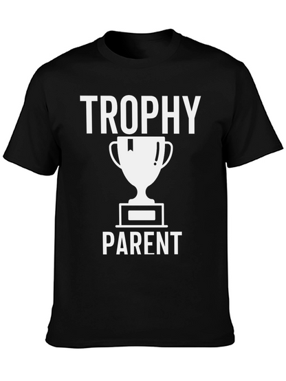 Trophy Parent Graphic T-Shirt - Black Crew Neck Tee