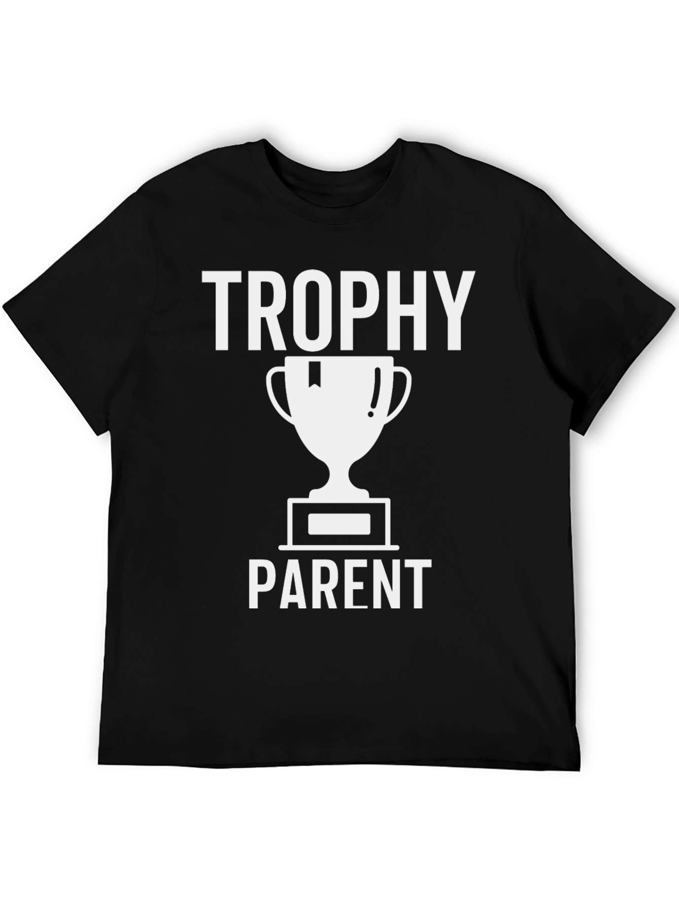 Trophy Parent Graphic T-Shirt - Black Crew Neck Tee