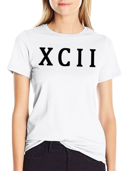 XCII Roman Numeral T-Shirt - Classic Black Tee