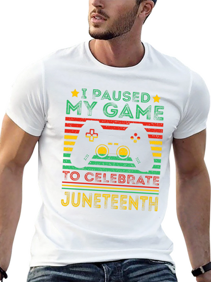 Juneteenth Gamer T-Shirt - Paused My Game Tee