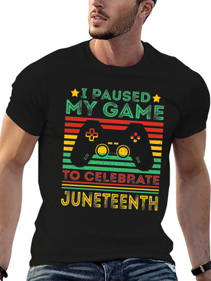 Juneteenth Gamer T-Shirt - Paused My Game Tee