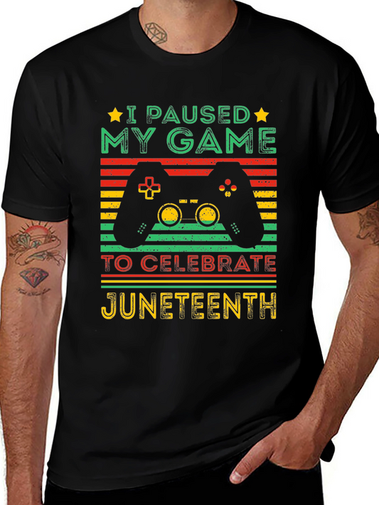 Juneteenth Gamer T-Shirt - Paused My Game Tee