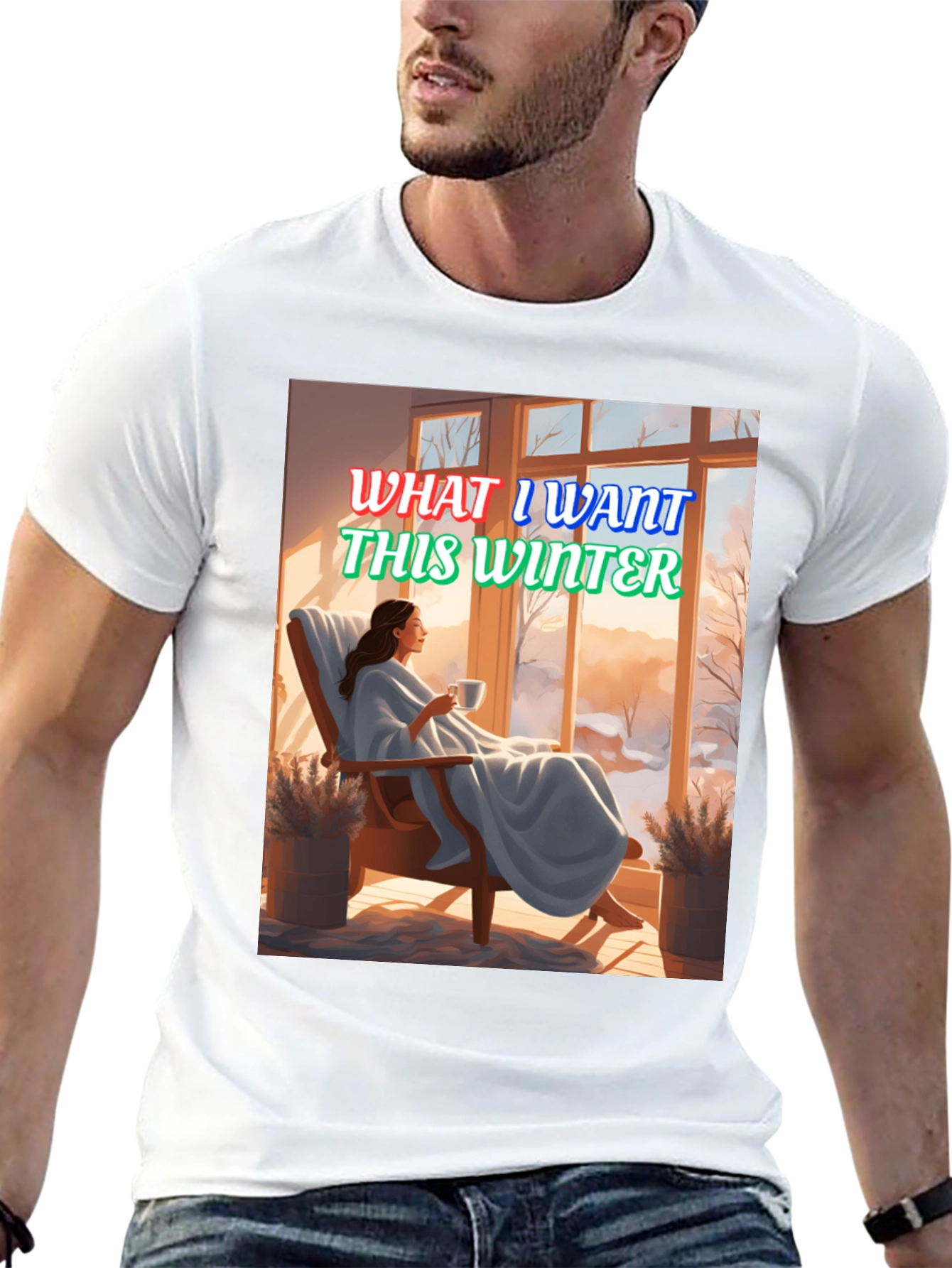 Winter Wish T-Shirt: Cozy Scene Graphic Tee